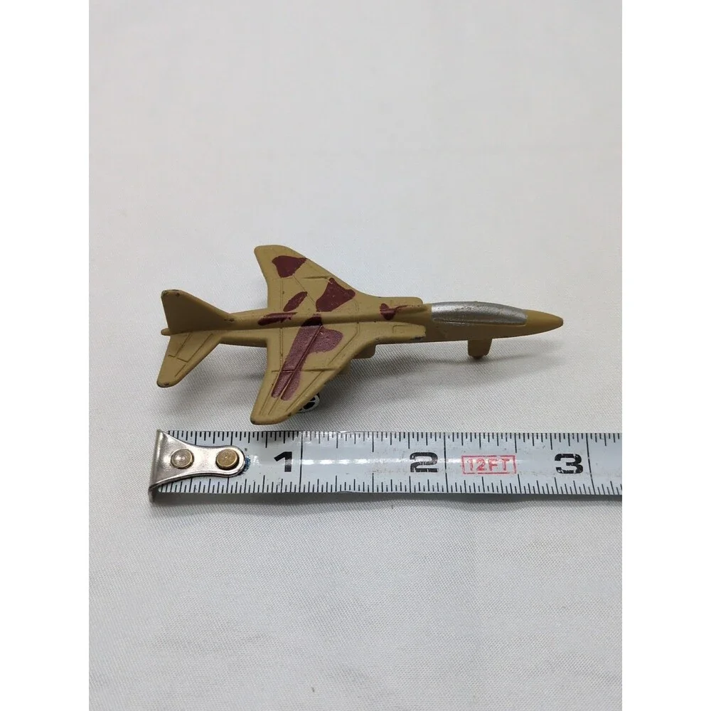 Vintage Brown Camo Metal Diecast Plane 3